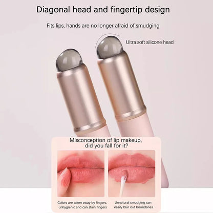 Mini Silicone Lip Brush & Concealer Applicator with Cover – Lip Mask, Lip Gloss, and Lipstick Brush