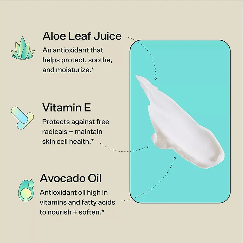 50ml Bubble Moisturizing Face Cream – Vitamin E &amp; Aloe Vera Gel for Dry Skin Repai