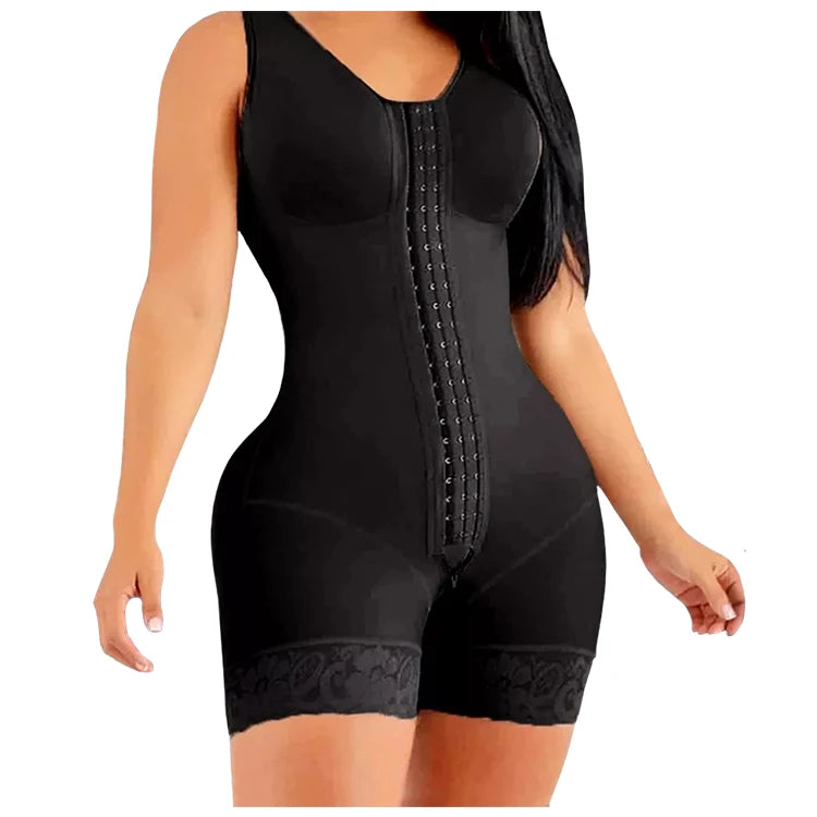 SHAPEWEAR FOR WOMEN TUMMY CONTROL POST SURGERY FULL BODY SHAPER BUTT LIFTER WITH ZIPPER CROTCH