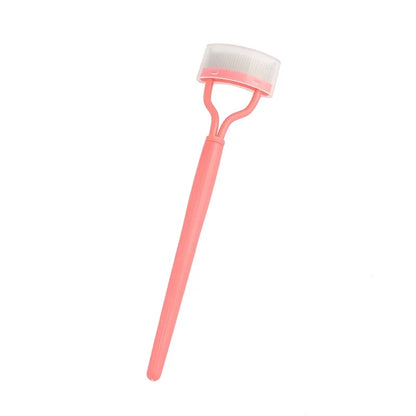 New Black & Pink Eyelash Curler – Metal Lash Brush Comb & Portable Lash Separator