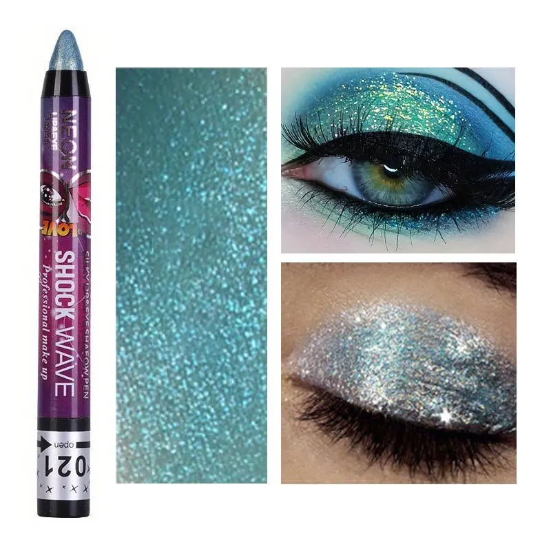 2-in-1 Glitter Eyeshadow & Lip Liner Pen – Smudge-Proof, High-Pigment Sparkle for Ultimate Glam