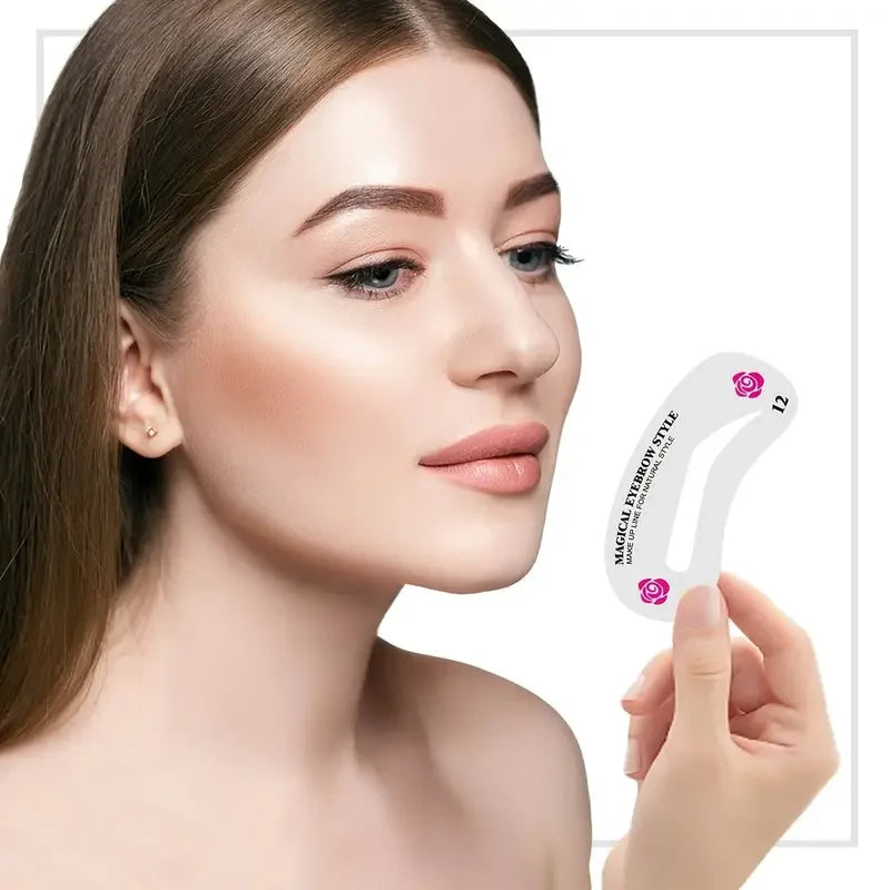 24 Styles Eyebrow Shaping Stencils – Ultimate Grooming Kit for Women