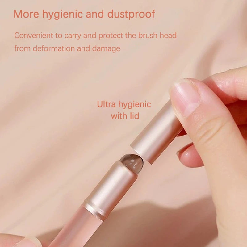 Mini Silicone Lip Brush & Concealer Applicator with Cover – Lip Mask, Lip Gloss, and Lipstick Brush
