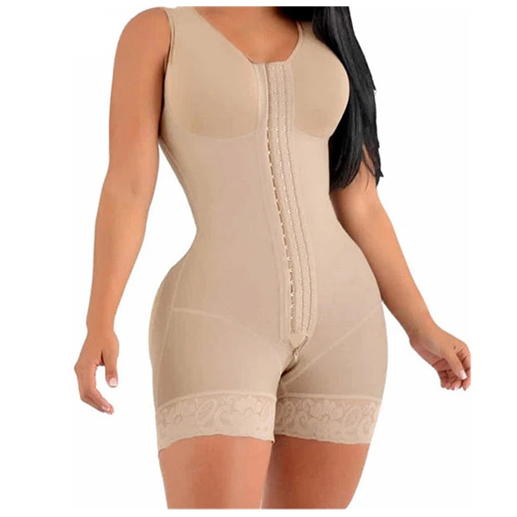 SHAPEWEAR FOR WOMEN TUMMY CONTROL POST SURGERY FULL BODY SHAPER BUTT LIFTER WITH ZIPPER CROTCH