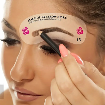 24 Styles Eyebrow Shaping Stencils – Ultimate Grooming Kit for Women