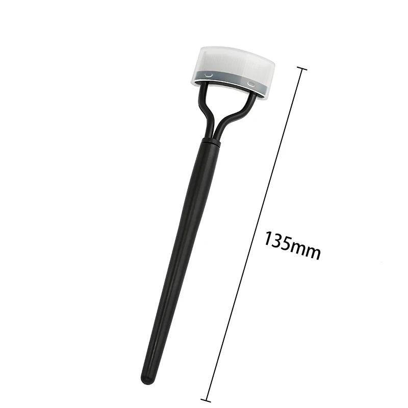 New Black & Pink Eyelash Curler – Metal Lash Brush Comb & Portable Lash Separator